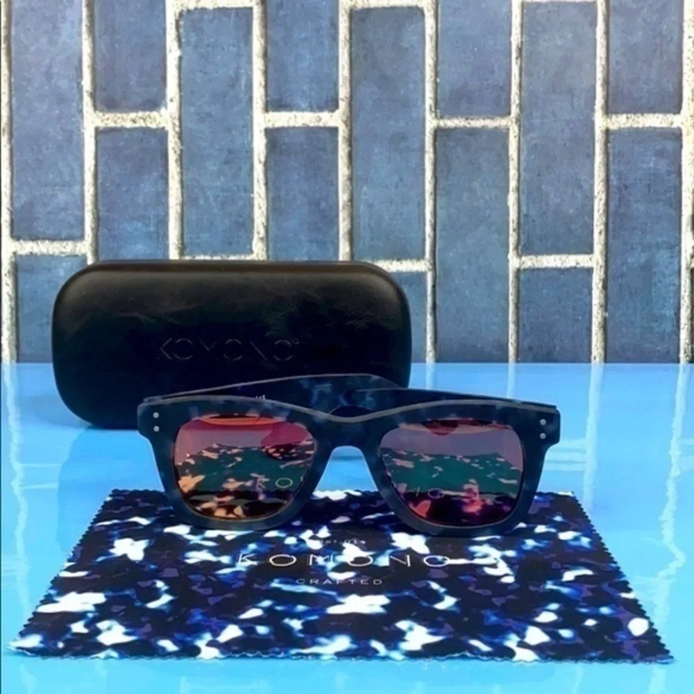 KOMONO men's Allen Black/Blue New Sunglasses
